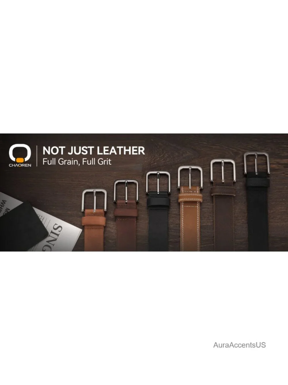 Genuine Leather Men's Belt 35mm Full Grain Casual Dress Belt for Jeans